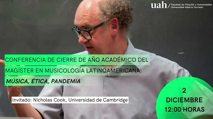 Dr. Nicholas Cook: Msica, tica, pandemia