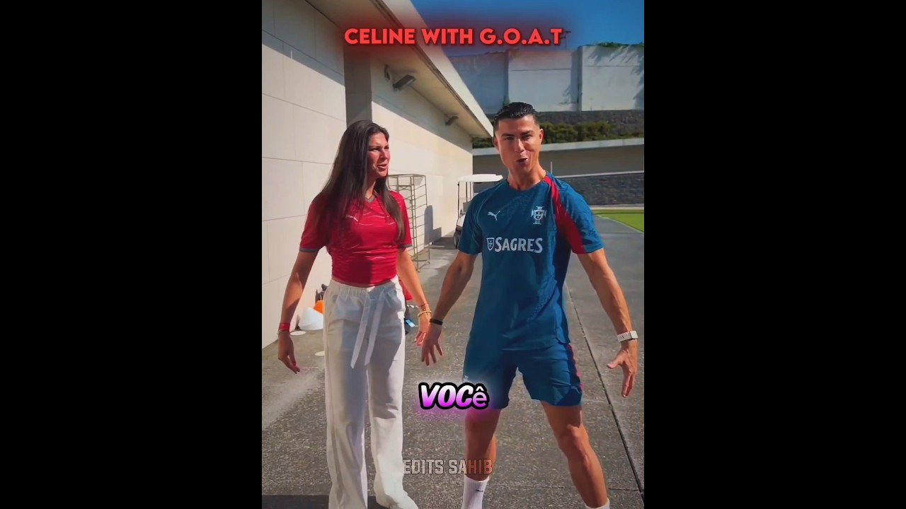 Celine With Others Footballers ⚽🥰 VS G.A.O.T 💀 #ronaldo #trollface