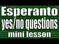 Esperanto yes/no questions (mini lesson)