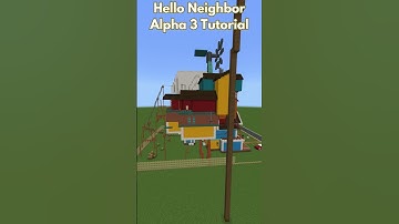 How To Build Hello Neighbor Alpha 3 Minecraft #helloneighbor #minecrafthowtobuild #minecraft