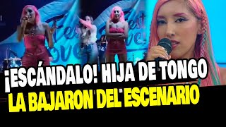 HIJA DE TONGO ES BAJADA DEL ESCENARIO EN PLENO SHOW Y ASÍ REACCIONÓ