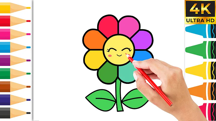 🌸🌈 How to Draw Cute Rainbow Flower | Easy Step by Step Drawing for Kids