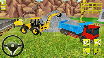Heavy Excavator Loading Gravel into Dump Truck - Construction Simulator 2020 - Android Gameplay
