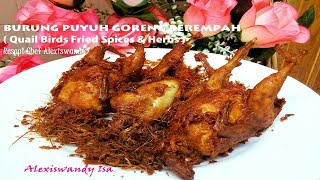 Ranggup Aroma Wangi Burung Puyuh Goreng Berempah 香料炸鹌鹑鸟 Fried Quail Birds Resepi Cf Alexiswandy Youtube