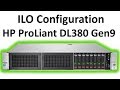 Configuration oit hp proliant dl380 gen9