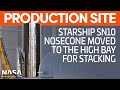 SpaceX Boca Chica: Starship SN10 Nosecone Ready to be Stacked - SN11 Aft Section Mated