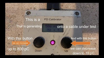 Partial Discharge (PD) Testing - site example - MV Cable - Calibration