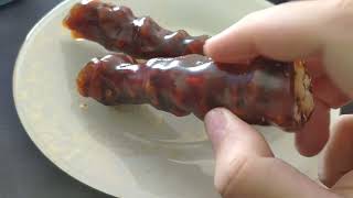 سوجوک گیاهی با شیره انگور و گردو، خوراکی سنتی در ترکیه