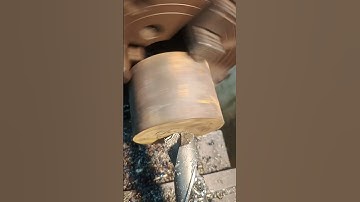 round metal peac drilling on lathe machine #cncmachine #machine #automobile