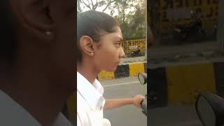 Vidu scooty driving self to school