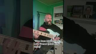 "Slap Bass Masterclass: Love Games (Mark King style)." #grooveoftheday #80smusic #basscover #music