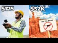175 vs 32666  the cost of flying your drone