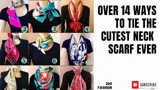 How to tie a neck scarf // neck scarf tutorial // Over 14 ways to tie a neck scarf