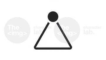 Triangle with dot rotating clockwise black and white loading animation
