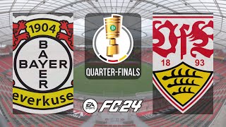 Bayer Leverkusen vs. Stuttgart (Highlights) | DFB-Pokal 23/24 Quarter-finals | EA Sports FC 24