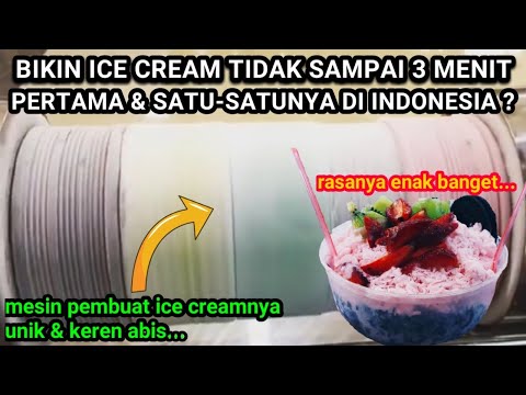 IDE BISNIS  ES KRIM KEKINIAN DI JAKARTA  ( ICE CREAM ROLLS ) - INDONESIA STREET FOOD