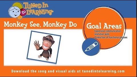 Monkey See Monkey Do - Speech Song for Special Education