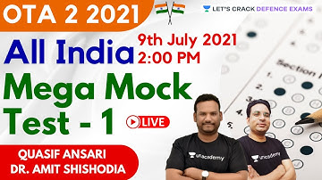 All India Mega Mock Test | English & GS | Target OTA 2 2021 | Dr. Amit Sir & Quasif Sir