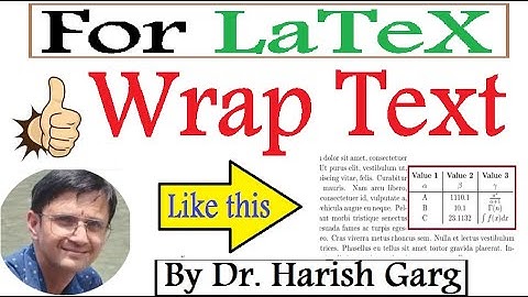 How to Wrap the Text around the Table in Latex