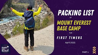 Packing List for Everest Base Camp Trek - First Timers 🏔️