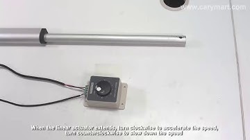 Use a governor to adjust the movement speed of a linear actuator