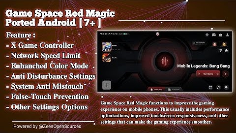 New Update..!!⚡Game Space Nubia Red Magic. Full Feature & Small Size All Devices 🚀 | No Root