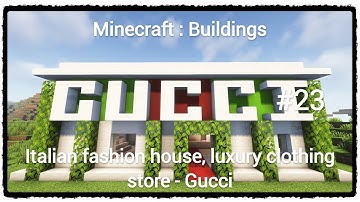 Minecraft : Buildings. Build Italian store, fashion house - Gucci #23