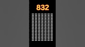 Brain Teaser Challenge: Can you spot the Hidden Number 832 in 6 Seconds?#oddoneout   #viral  #shorts