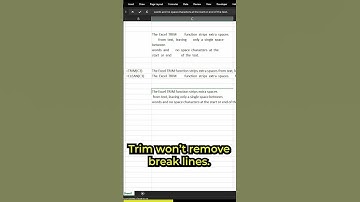 Remove Unwanted Space and Line Breaks from a Cell in Microsoft Excel