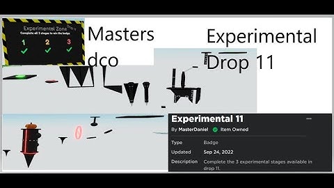 Roblox Masters Difficulty Chart Obby Experimental Zone Drop 11