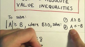 Solving Absolute Value Inequalities - Example 1