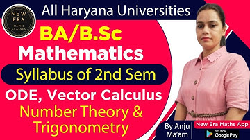 BA/BSc Maths Syllabus | 2nd Sem 1st Year | KUK, MDU, CDLU, IGU, CRSU,GU etc. | Haryana Universities