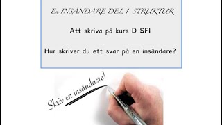 How to Learn Swedish INSÄNDARE kurs D