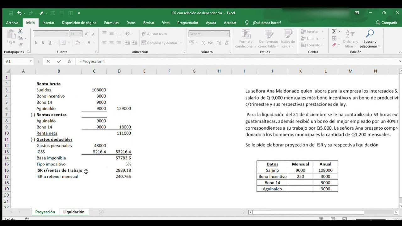 ¿Cómo hacer una liquidación? ISR en relación de dependencia con ejemplo