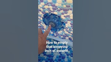 How to empty that annoying inch of water without damaging your pool!