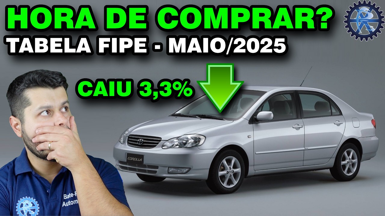 Imagem ilustrativa sobre Fipe em xeque: preços dos 25 carros usados mais buscados despencam até 15,7% em 2026