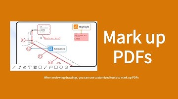 When reviewing drawings, you can use customized tools to mark up PDFs