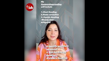 My Numerology will include Chart Reading, Name Correction & Psychic Reading, etc.