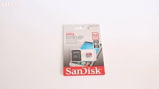 Sandisk Ultra MicroSDXC 64GB UHS-I: Unboxing