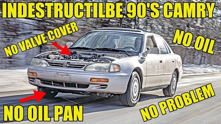 How Far Will A 90's Camry Go With NO OIL? Hidden Camera Taking It For An Oil Change With NO OIL PAN!