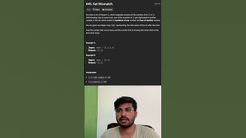Set Mismatch | Leetcode 645 | Tamil | Python | Karthi stucks at code