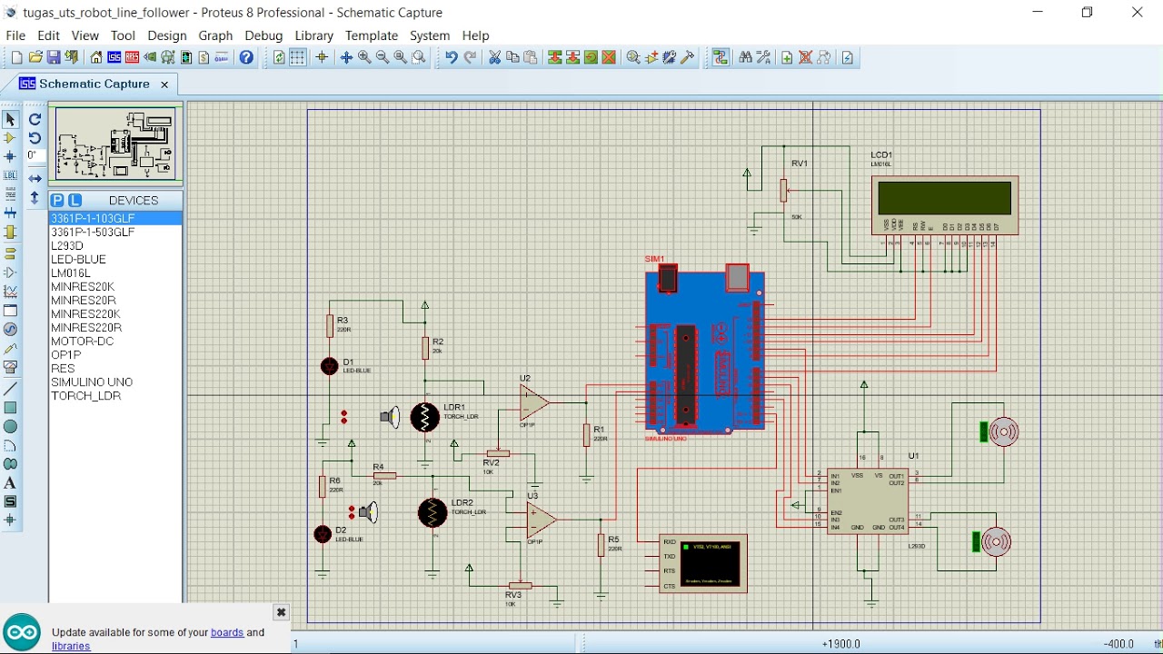 tugas uts robot line follower - YouTube