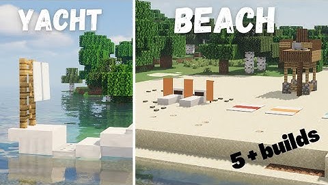 Minecraft : 5 + beach|summer build hacks minecraft