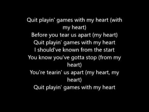 Backstreet Boys Quit Playing Games With My Heart Lyrics Rolling 