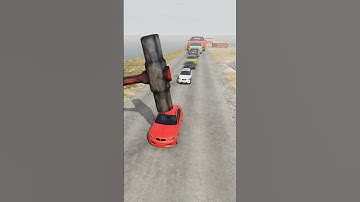 Big & Small Colorful Cars vs Giant Hammer #178 | BeamNG.drive