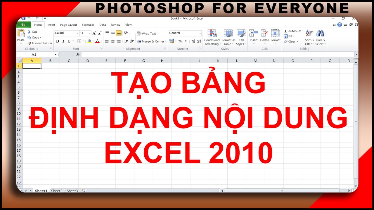 Tài liệu học excel 2010 | Học excel | Tạo bảng trong excel 2010