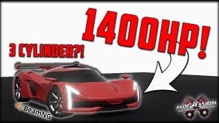 I Built A 1400HP 3 Cylinder Hypercar! Automation - BeamNG