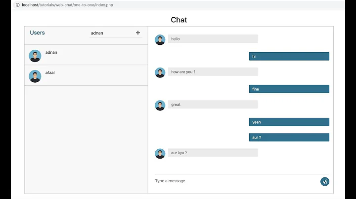 Private user to user chat in Node JS & MySQL