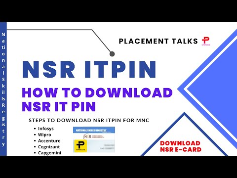 NSR ITPIN | How to Download NSR ITPIN for Infosys wipro cognizant TCS | How to apply for NSR Process