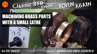 Part 19  - Royal Enfield Classic 350 Reborn - Lathe Turning Brass Switch Plate from a Classic Bullet